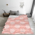 thumbnail image 2 of Pink Geometric Figure Pattern Throw Blanket, Super Soft Anti-Pilling Flannel Bed Blankets, 50"x40", 2 of 8