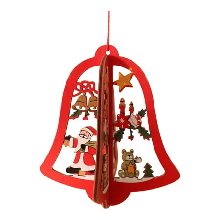 

Veki Atmosphere Christmas Christmas Pendant Decoration Decoration Wooden Christmas Small Pendant Tree Creative Decoration Home Decor Wooden Garland Beads Long