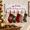 White, variant on Red 24 Inch Christmas Stocking Holder with 6 Metal Hooks for Wall and Fireplace Mantel