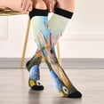 thumbnail image 5 of Coolnut Cute Rabbits and Easter Eggs Compression Socks for Women&Men Circulation-Best Support for Nurses, Running, Athletic-1 Pairs Gift, 5 of 7