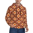 thumbnail image 2 of Kdxio 70's Retro Print Mens Casual Hooded Collar Drawstring Hoodies Pullover Sweatshirts Casual Long Sleeve Shirts-3X-Large, 2 of 7