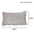 thumbnail image 2 of Pillow solid color corduroy sofa pillow cover rectangular pillow cover - gray, 2 of 5