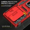 thumbnail image 5 of K-Lion for Samsung Galaxy S22 Ultra Case, Magnetic Metal Ring Holder Kickstand Camera Lens Cover Heavy Duty Rugged Full Body Protection Anti-Scratch Shockproof Case, Red, 5 of 7