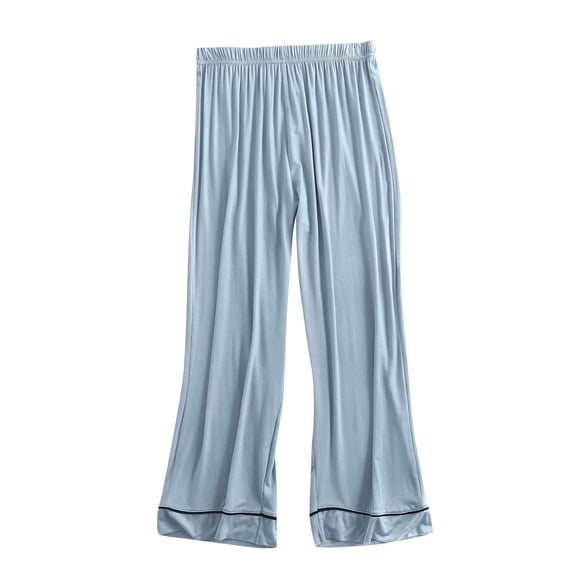 Womens Soft Modal Pjs Bottom Casual Wide Leg Elastic Waist Yoga Sweatpants Comfy Lounge Pants Loose Palazzo Pants