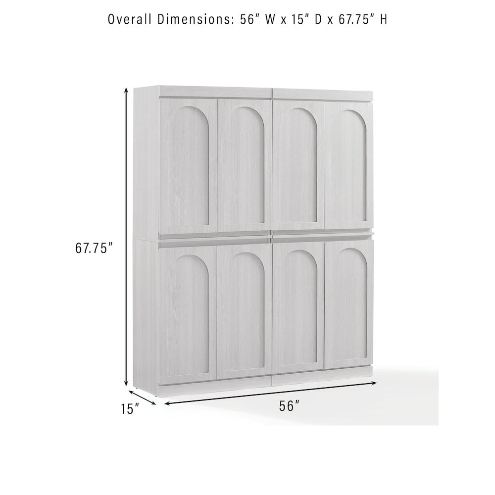 Crosley Furniture Marco 2-Piece Kitchen Pantry Storage Cabinet Set Ash - 2 Pantries
