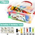 thumbnail image 4 of 170 Pcs STEM Building Toys for Kids Ages 4-8, Building Blocks Educational Construction Engineering Building Kit for Age 3 4 5 6 7 8 9 Year Old Creative Kids Games, Christmas Birthday Gifts Boys Girls, 4 of 5