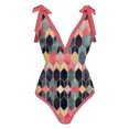 thumbnail image 3 of Yunliwuli Swimsuit with Cover up Set Summer Print Sleeveless Swimwear and Bandage Wrap Skirt for Women Beachwear Bathing Suits, 3 of 5
