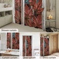 thumbnail image 4 of Bathroom Shower Curtain Gradient Blue Maple Leaves Waterproof Shower Curtains with Hooks, Retro Wooden Palnk Bath Curtains Bathtub Curtain Home Decor 60x72in, 4 of 9