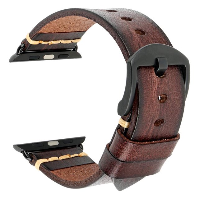 REZERO Compatible con correas de Apple Watch de 49 mm, 45 mm, 44 mm, 42 mm, 41 mm, 38 mm, 40 mm, repuesto de pulsera de cuero genuino para iWatch SE Series 8, 7, 6, 5, 4/3/2/1, hombres y mujeres