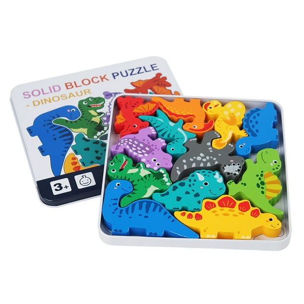 Rompecabezas de dibujos animados en 3D, regalos, juguetes de rompecabezas para niños en edad preescolar Dinosaurio