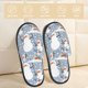 thumbnail image 2 of Fotbe Happy Snowmen Snowfall Pantuflas Peludas para Mujer con Estampado, Zapatillas de Peluche, Zapatos de Invierno para Casa, Uso Interior y Exterior-Large, 2 of 8