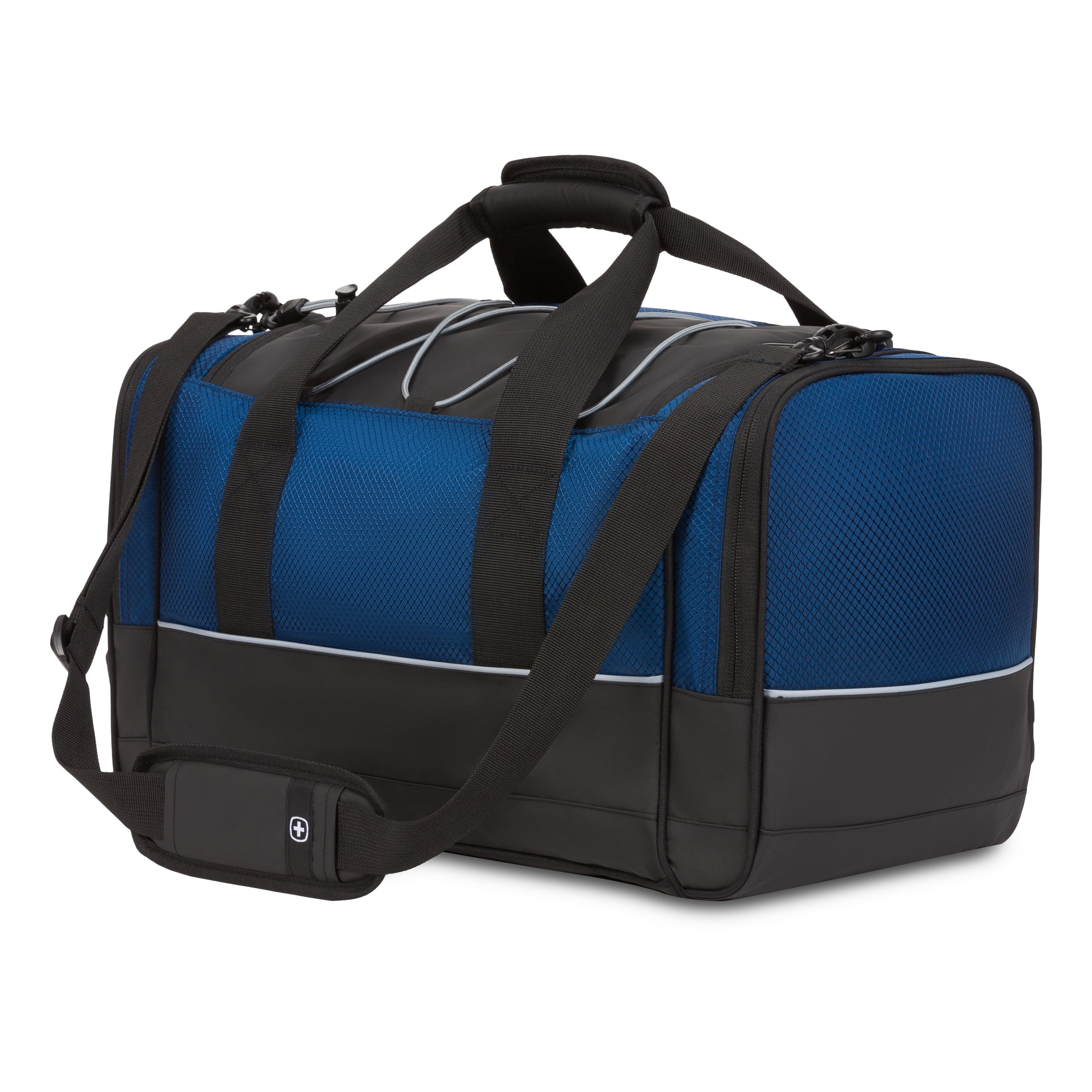 SWISSGEAR Apex Durable Duffle Bag for Travel and Gym/Sports for Men/Women, Navy Blue Dobby