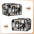 thumbnail image 2 of KLL Colors Cats Print 4 Slice Toaster Dust Covers Kitchen Small Appliance Cover with 2 Pockets,Can hold Jam Spreader Knife & Toaster Tongs (12.4 x 10.6 x 8.2), 2 of 6