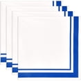 thumbnail image 2 of Gift Boutique Cocktail Napkins, 120 Count, 3-Ply Disposable Paper Napkins, Blue Trim Stripe White Beverage Napkins, Party Wedding Dessert Table Supplies, 2 of 7