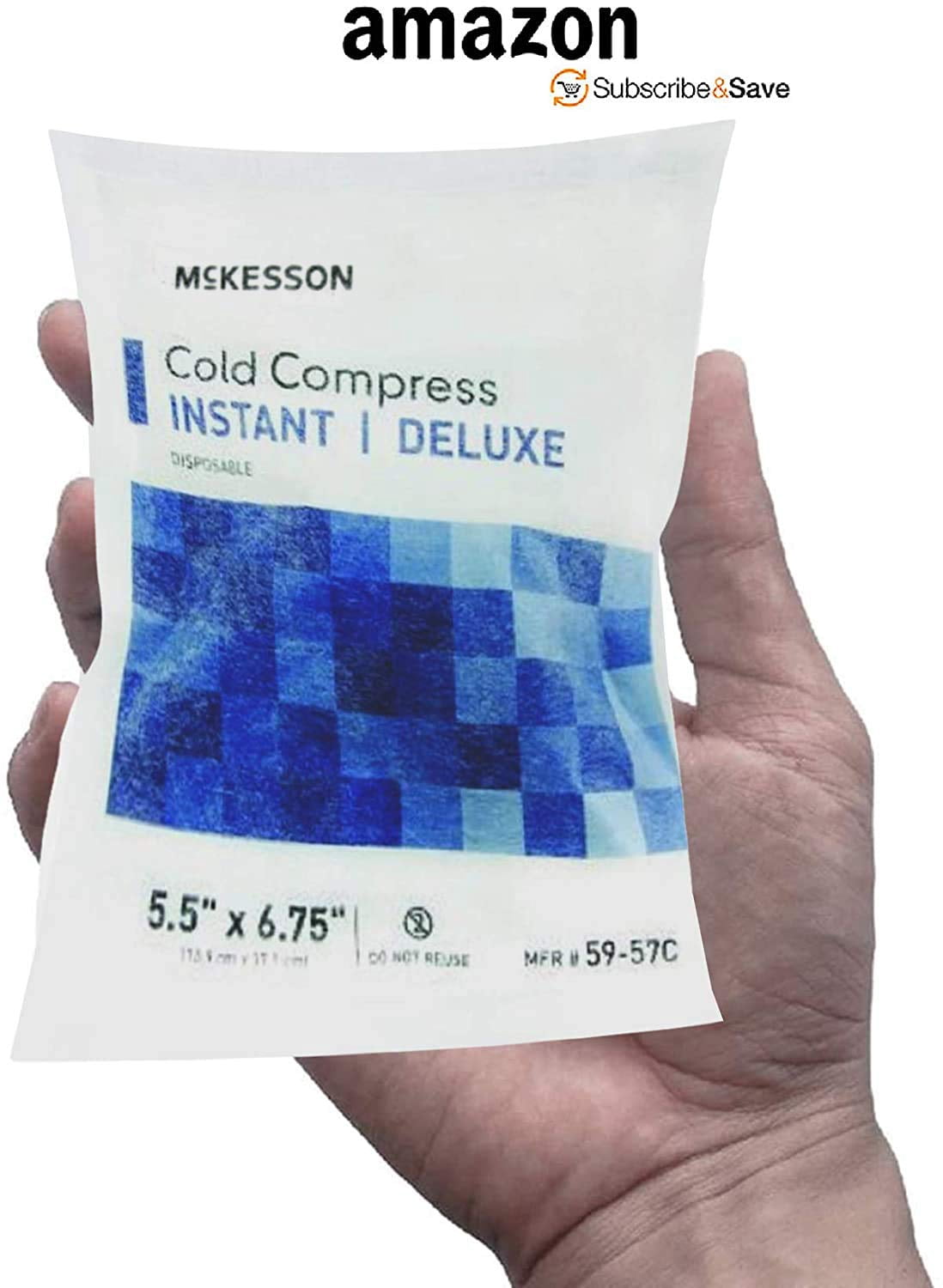 Instant Disposable Cold Packs, Soft Cloth First Aid Compress, 24 Count, 5.5 x 6.75 in