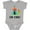 AC-Heather Grey, variant on First Birthday Turtle 1 Year Old Boys or Girls Baby Bodysuit