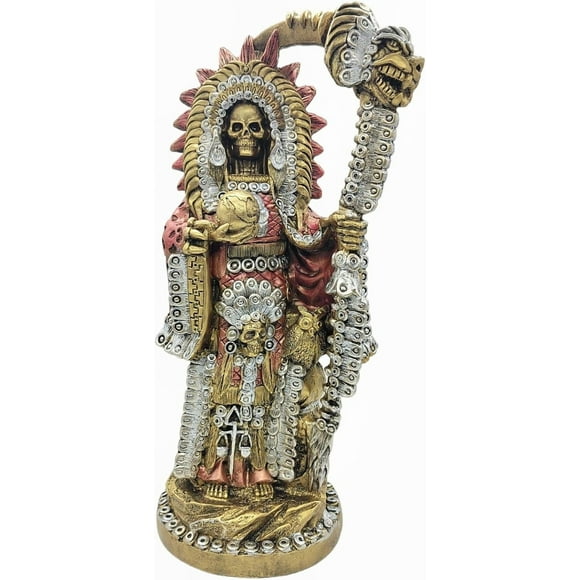 MORIN Imágenes |Santa Muerte Azteca| 41CM |(Rojo)