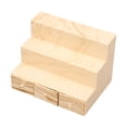 thumbnail image 3 of Estante para casa de muñecas a escala 1/12 CUTICAT soporte de exhibición de 3 niveles Grano de madera, 3 of 8
