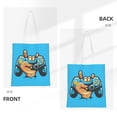 thumbnail image 3 of DouZhe Reusable Grocery Bags, Cartoon Rock Game Controller Lightweight Polyester Canvas Cloth Tote Bag for Travle Gym Shopping School, 15" x 16", 3 of 7