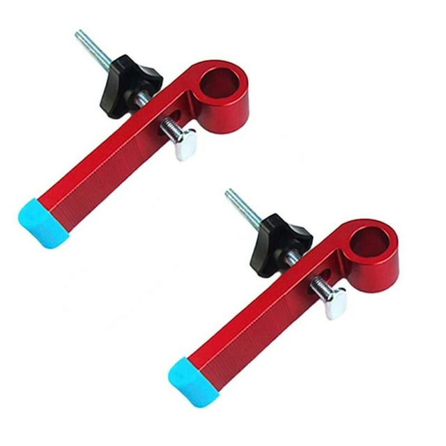 Paquete de 2 abrazaderas de sujeción en T, herramientas para trabajar la madera, fácil de instalar, herramienta de abrazadera de aleación de aluminio con canal ajustable (19 mm)