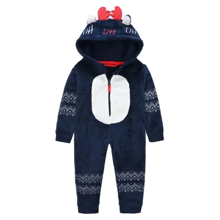 

Boys Fleece One-piece Pajamas Kids Clothes For Christmas Holiday