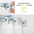 thumbnail image 5 of Sea Turtle Coastal No Hook Shower Curtain with Snap in Liner, Waterproof Fabric Shower Curtains, Summer Beach Coral Nautical Teal Wood Shower Curtain Set Top See Through for Bathroom 48"x72", 5 of 8
