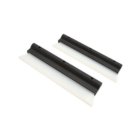 Unique Bargains 2 Pcs Silicone Water Wiper Scraper Windshield Glass Squeegee Black for Car