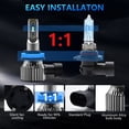 thumbnail image 4 of // LED Headlight Bulbs IP68 Waterproof Car LED Headlight Bulbs 6500K 120W 12000LM Bright LED Headlights, 2PCS, 4 of 6