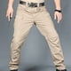 thumbnail image 4 of Hombre Streetwear Casual Cargo Work Pantalones Amy Pantalones Multi Bolsillos Khaki_S Sunnimix Pantalones tipo cargo, 4 of 8