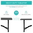 thumbnail image 3 of KWUXIN 4ft Plastic Folding Table, Indoor Outdoor Heavy Duty Portable w/Handle, Lock for Picnic, Party, Camping - Dark Gray, 3 of 5