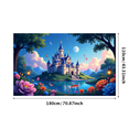 thumbnail image 3 of Fairytale Castle Backdrop Banner for Kids Party Wedding Photo Shoot Birthday Decoration Events Magical Background Props, 3 of 4