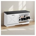 thumbnail image 4 of Shoe Rack Bench with Storage - Entryway Bench with Cushioned Seat & Flip Drawers, 39.4 x 12 x 18.7 Inch, 4 of 5