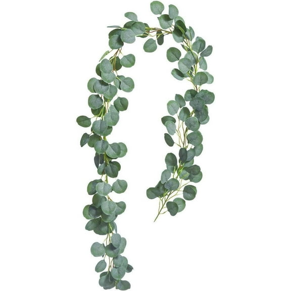 Artificial Eucalyptus Garland Greenery Silver Dollar Leaf Faux Vines for Wedding Backdrop Arch Wall Decor (Eucalyptus Garland)