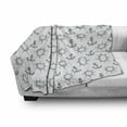 thumbnail image 3 of Anchor Soft Flannel Fleece Throw Blanket, Hand Drawn Steering Wheels and Anchors with Ropes Maritime Illustration, Cozy Plush for Indoor and Outdoor Use, 70" x 90", Navy Blue and White, by Ambesonne, 3 of 6