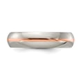 thumbnail image 3 of Titanium Men's and 14K Rose Gold Men's-Inlay Matte Brushed Finish 6mm Ring Comfort-Fit Band Size 7, 3 of 4