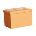 thumbnail image 3 of Lipstore Banc Ottoman Pliant de Rangement Barres Livres Couvertures Chaussures Rangement Repose-Pieds Tabouret Orange, 3 of 8