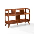 thumbnail image 3 of Maklaine Contemporary Wood Large Record Storage Console Walnut, 3 of 13