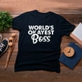 thumbnail image 4 of TotallyTorn World's Okayest Boss Novelty Sarcastic Funny Mens Graphic T Shirts, 4 of 5