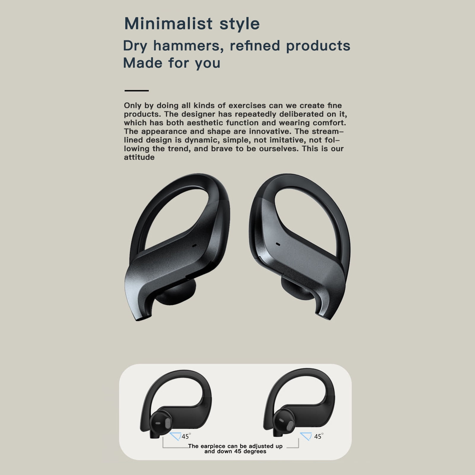 MD03 BT5.0 Wireless Headphones Ear Hook 