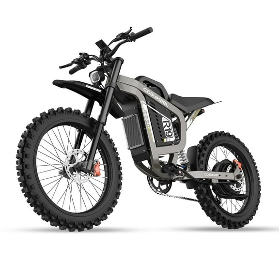 COSWHEEL Electric Bike for Adult, 72V 40AH Electric Dirt Bike, Peak 6000W 19” Tires, 50MPH  Top Speed, 125 Miles Max Range, Electric Motorcycle Snow, Mountains, Off-Road Ebike for Teens