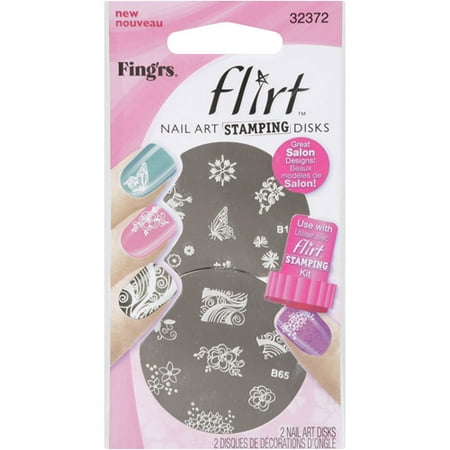 Fingrs Fingrs Flirt Nail Art Stamping Disks, 2 ea - Walmart.com