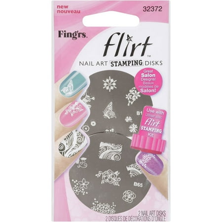 Fingrs Fingrs Flirt Nail Art Stamping Disks, 2 ea - Walmart.com