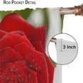 thumbnail image 5 of Rose Curtains, Beautiful Red Rose Plant Flower Reflection on Water Blackout Window Treatments, Thermally Insulated Rod Pocket Drapes for Kids Girls Women Bedroom Living Room Bathroom 84x84in, 5 of 6