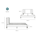 thumbnail image 4 of Cama King con Cabecera Soporte Extra Nooz  Reflex Tapizada Verde, 4 of 6