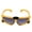 Coffee, variant on Folding Sunglasses Portable Children Cartoon Animal Pattern Summer Glasses Toy Gift White Panda UV Protection 5.5 inches / 14 cm Wide Protective Eyewear for Boys Girls