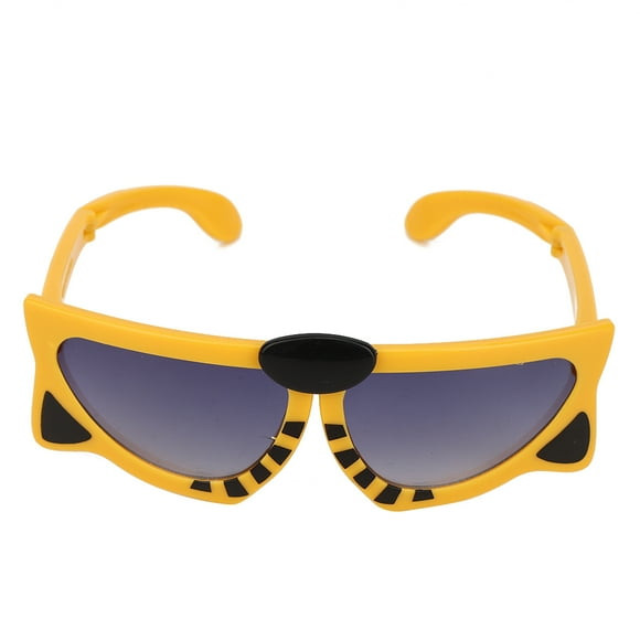 Gafas de sol plegables portátiles para niños con diseño de animales de dibujos animados, gafas de verano, juguete de regalo, color café y tigre.