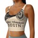 thumbnail image 2 of Balery Let The Adventure Begin Sujetadores deportivos con espalda cruzada para mujer, acolchados, sin costuras, de alto impacto, ideales para yoga, gimnasio, entrenamiento y fitness.-Small, 2 of 8