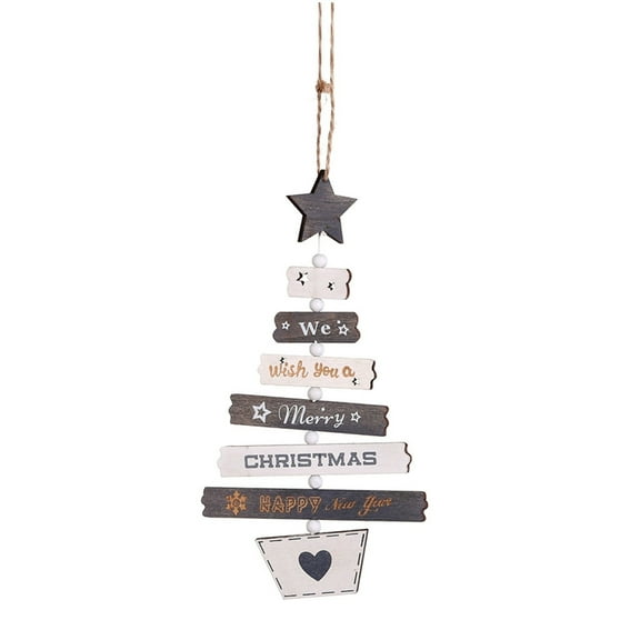 Vikakiooze Home Decor Christmas Tree Ornaments Colorful Wooden Cutout Creative Christmas Decoration