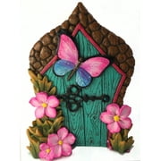 Miniature Butterfly Fairy Door for the Enchanted Garden Fairies and Gnomes.  A Fairy and Lawn Gnome Garden Accessory