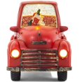thumbnail image 4 of Roman 6-Inch Santa in Swirl Red Truck, Warm White Light, 4 of 5